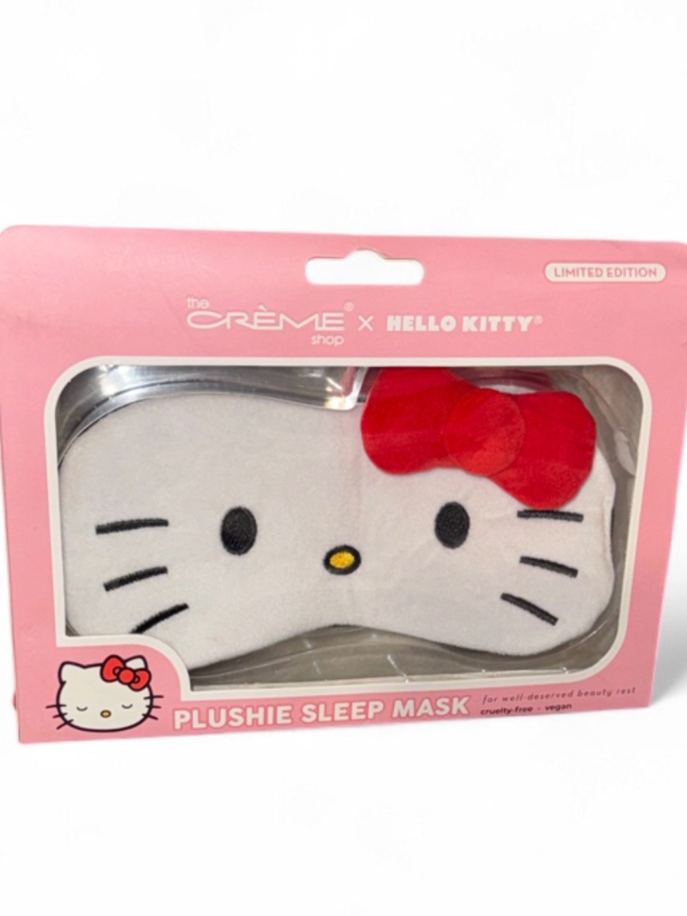 Hello kitty plushie sleep mask